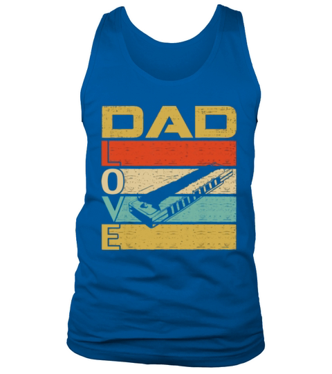Retro Vintage Dad Love Harmonica Fathers Day shirt Tank Top Unisex