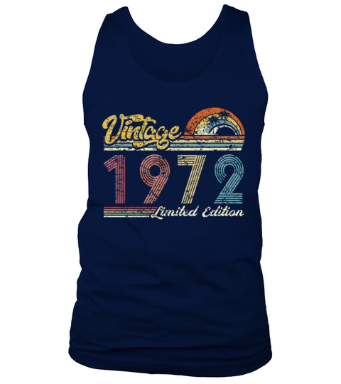 Vintage "Limited Edition" Vintage 1972 Birthday Tank Top Unisex