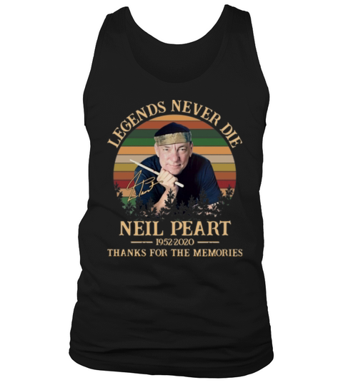 Vintage Neil Peart Legends Never Die 1952 2020 memories signed shirt Tank Top Unisex