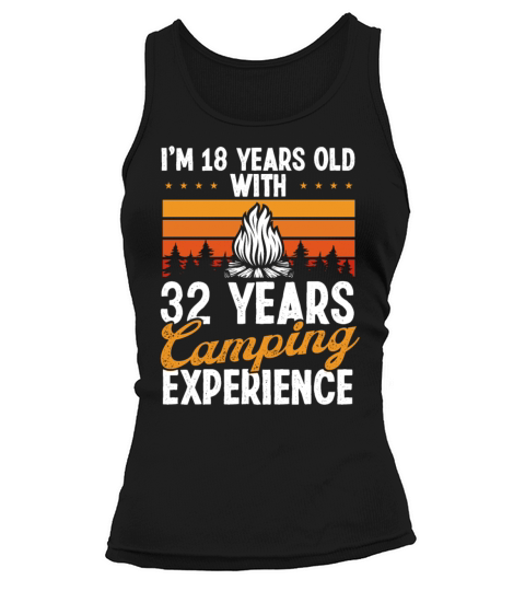 50 Birthday Camping Vintage Mountains 50 Year Old Tank top Woman