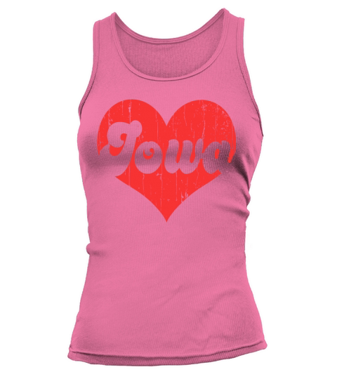 America Citizen US State Flag Heart Love Iowa Tank top Woman