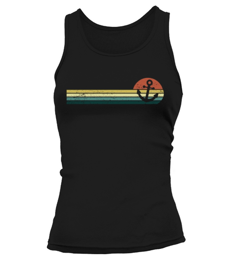 Anchor Captain Boat Owner Vintage Sailboat Tank top Woman