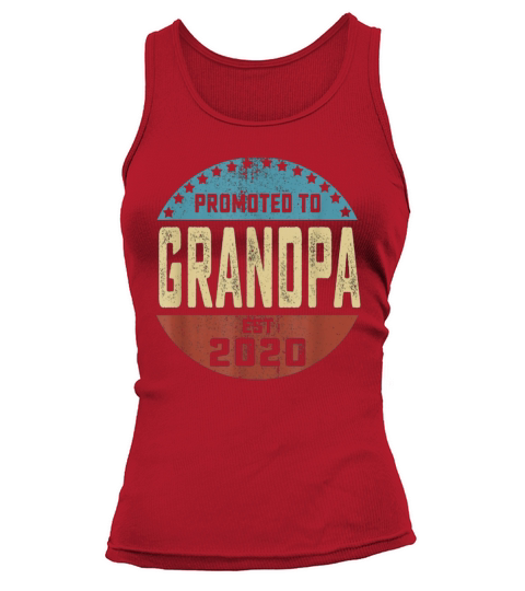 Fathers Day Promoted To Grandpa Est 2020 shirt Tank top Woman