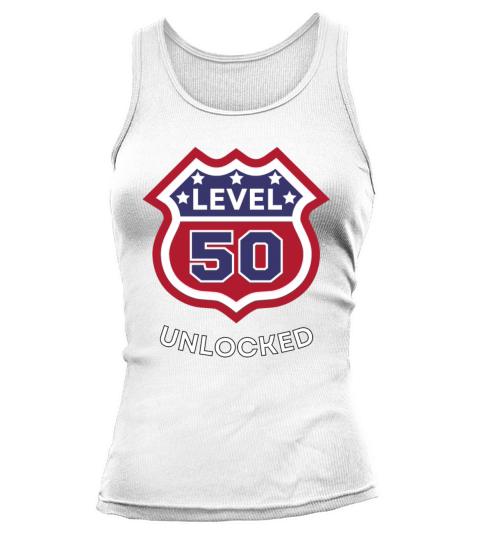 Funny 50th Birthday level 50 unlocked Tank top Woman