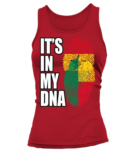 Ghanaian And Benin Mix Heritage DNA Flag Tank top Woman