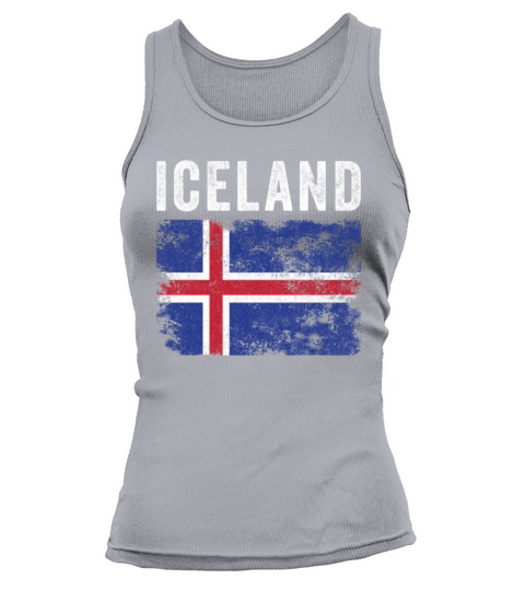 Iceland Flag Distressed - Icelandic Flag Tank top Woman
