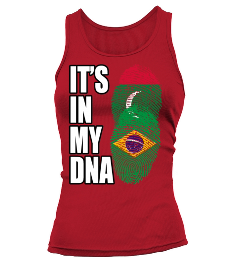 Maldivian And Brazilian Mix Heritage DNA Flag Tank top Woman