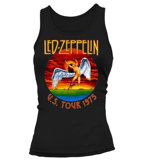 New Fashoin Womens Mens Led Zeppelin US TOUR 1975 Vintage Funny 3D Print Casual Tank top Woman
