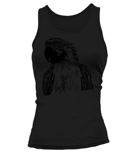 Parrot Portrait Vintage Bird Drawing Tank top Woman