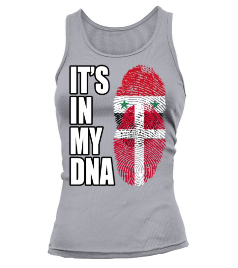 Syrian And Danish Vintage Heritage DNA Flag Tank top Woman