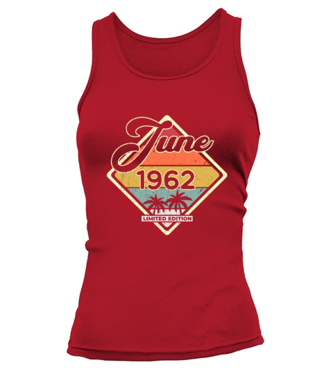 Vintage 60th Birthday June 1962 Sports Gift Tank top Woman