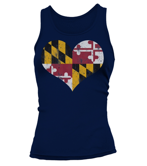 Vintage Heart Flag of Maryland Men Women Kids Tank top Woman