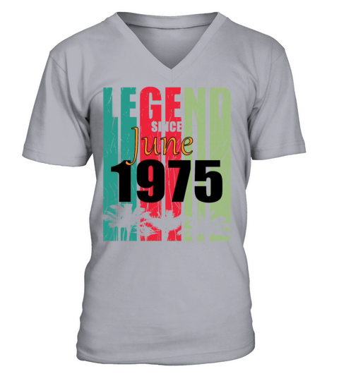1975 vintage born in June gift V-Neck T-shirt