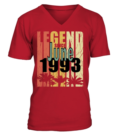 1993 vintage born in June gift V-Neck T-shirt