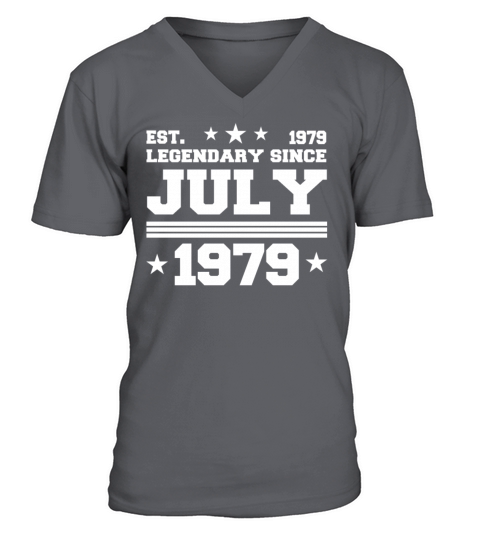 43rd birthday July vintage 1979 gift idea V-Neck T-shirt