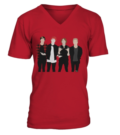 5sos Silhouettes V-Neck T-shirt