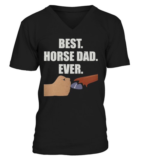 Best Horse Dad Shirt- Faithful Hoof Fist Bump Tee V-Neck T-shirt