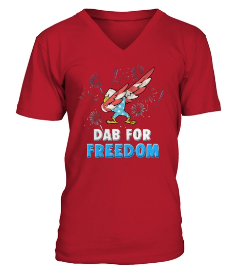 Dab For Freedom - Rabbit Skins Baby Onesie V-Neck T-shirt