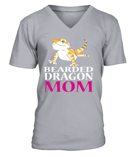 FUNNY BEARDED DRAGON MOM T-SHIRT Pet Owners Lizard Gift V-Neck T-shirt