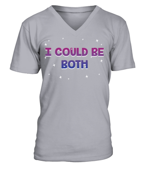 I Could Be Both Bisexual LGBTQ Bi Pride Pansexual V-Neck T-shirt