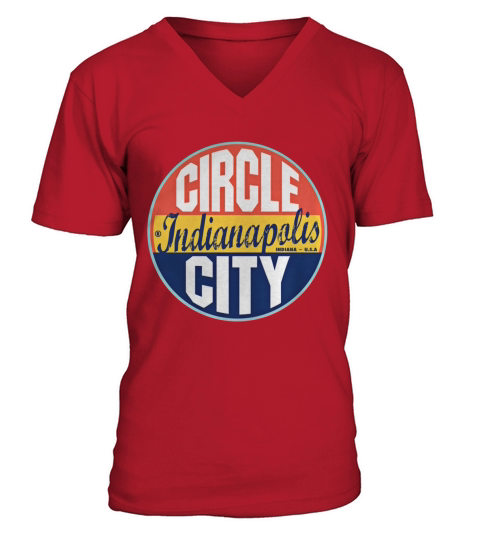 Indianapolis Vintage Label T-Shirt V-Neck T-shirt