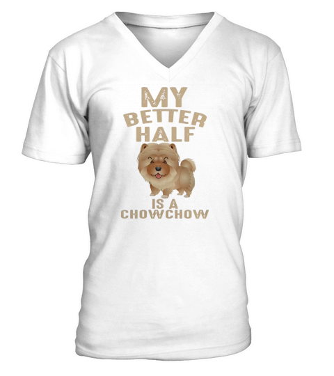 MY BETTER HALF chowchow V-Neck T-shirt