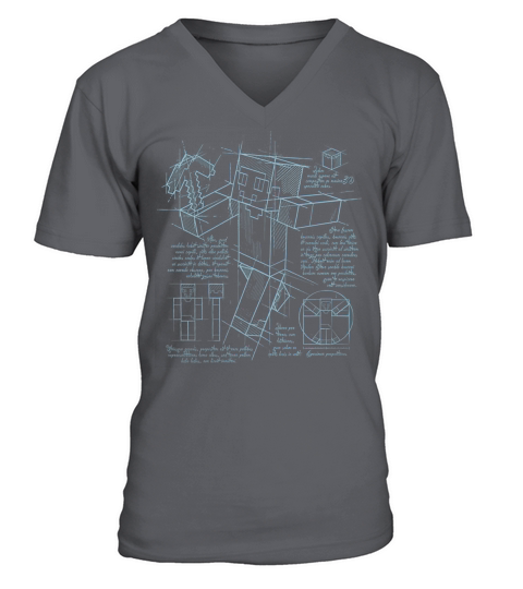 Planen Sie Minecraft V-Neck T-shirt
