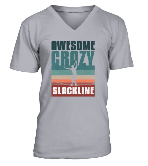 Retro vintage Slackline V-Neck T-shirt
