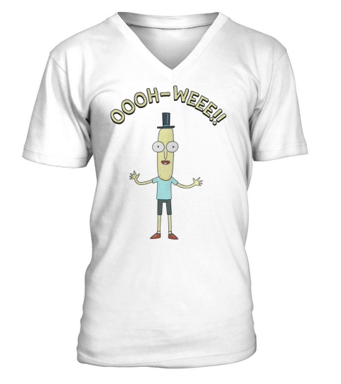 Rick &amp; Morty Mr Poopy Butthole Oooh Weee!! V-Neck T-shirt