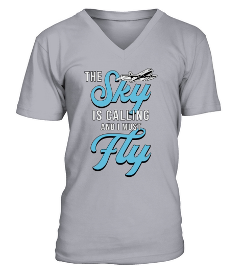 Skydiver The Sky Is Calling And I Must Fly Vintage V-Neck T-shirt