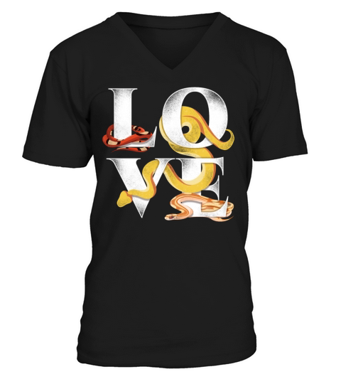 Snake Serpent Vintage Love V-Neck T-shirt