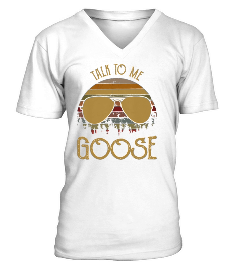 Talk To Me Goose Retro Vintage Sunset Sunglass Tshirt V-Neck T-shirt