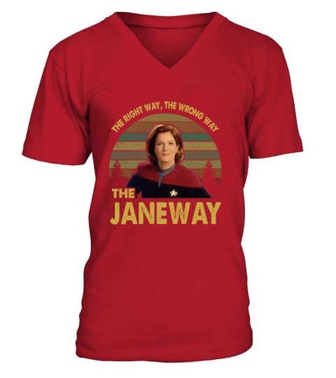The right way The wrong way The janeway - Ladies Flowy Tank V-Neck T-shirt
