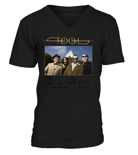 Tool Rock Band Signatures shirt V-Neck T-shirt