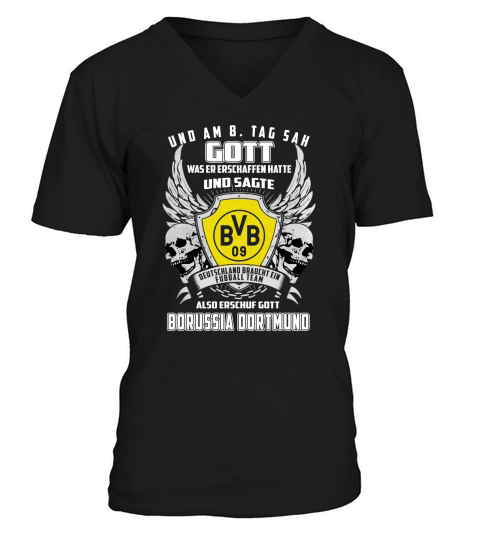 und am 8 tag sah gott also erschuf gott Borussia Dortmund shirt V-Neck T-shirt