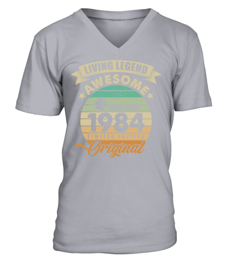 Vintaga 1984 Birthday V-Neck T-shirt