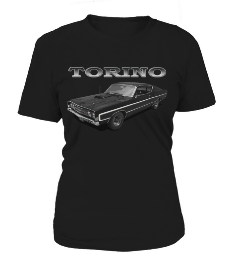 1969 Ford Torino GT Black Women's T-Shirt