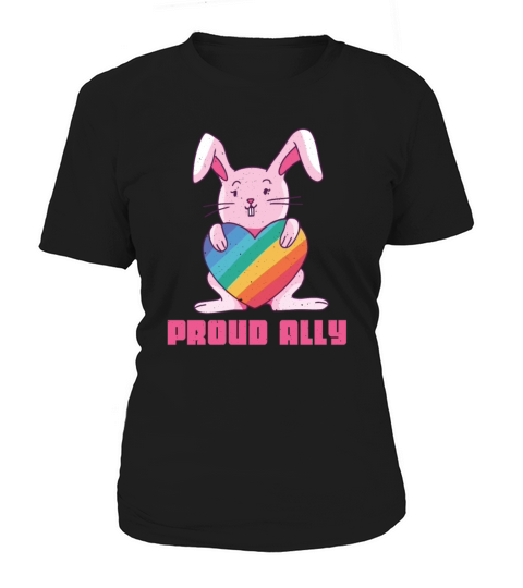 Ally Rainbow Rabbit Cute Gay Pride LGBT Pride Women's T-Shirt
