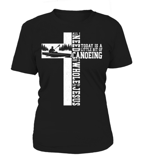 Canoe Canoeing Jesus Cross Vintage Women's T-Shirt