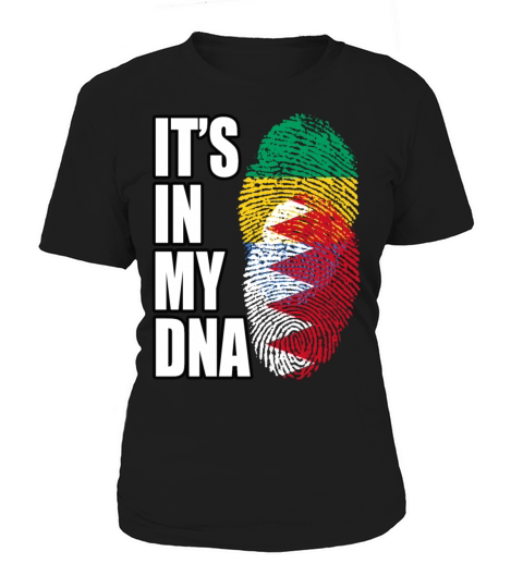 Gambian And Bahraini Mix Heritage DNA Flag Women's T-Shirt
