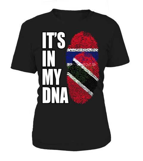 Gambian And Trinidad Tobago Mix Heritage DNA Flag Women's T-Shirt