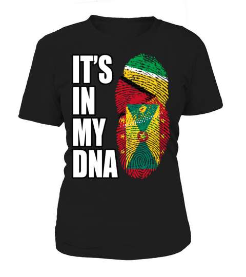 Guyanese And Grenadian Mix Heritage DNA Flag Women's T-Shirt