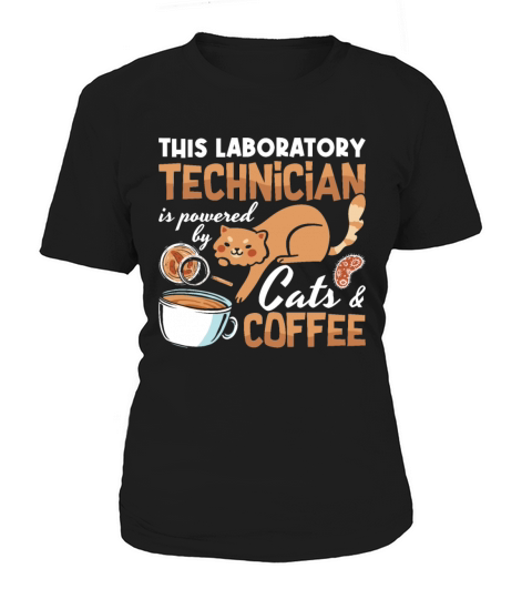 Laboratory Technician Cats Coffee Science Lab Tech Women's T-Shirt