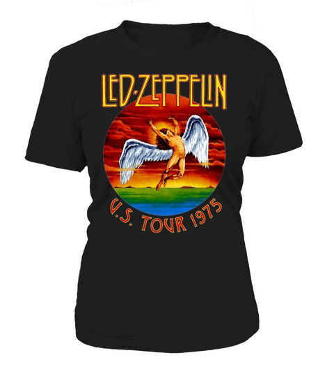 New Fashoin Womens Mens Led Zeppelin US TOUR 1975 Vintage Funny 3D Print Casual Women's T-Shirt