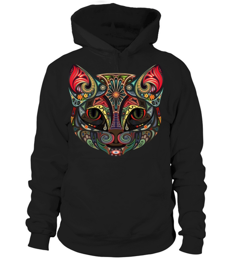 Cat Face MultiColor Hoodie Unisex