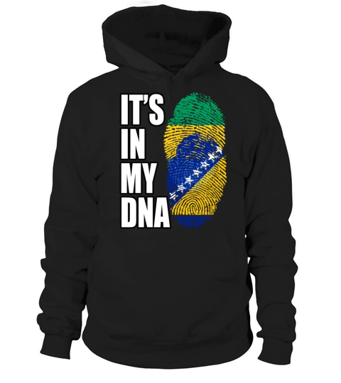 Gambian And Bosnian Mix Heritage DNA Flag Hoodie Unisex