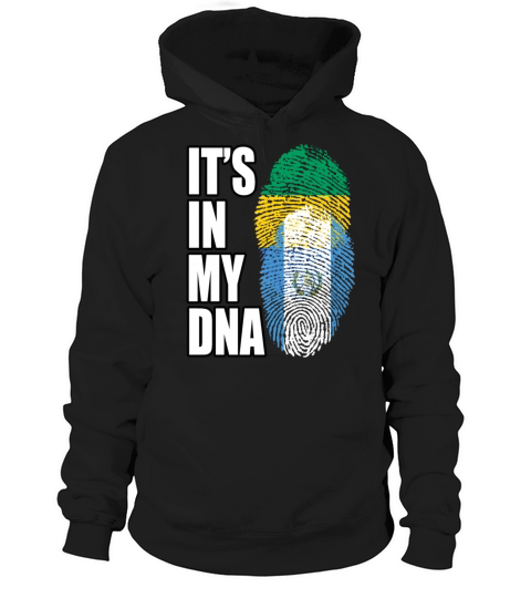 Gambian And Gabonese Mix Heritage DNA Flag Hoodie Unisex