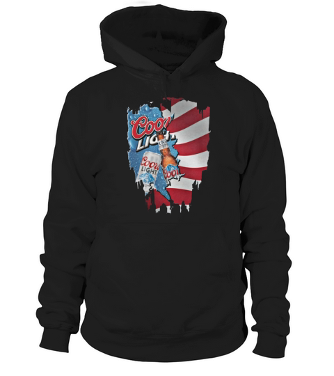 Independence Day 4th Of July Coors Light America Flag Hoodie Unisex