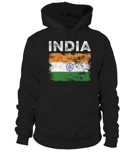 India Flag Distressed - Indian Flag Hoodie Unisex