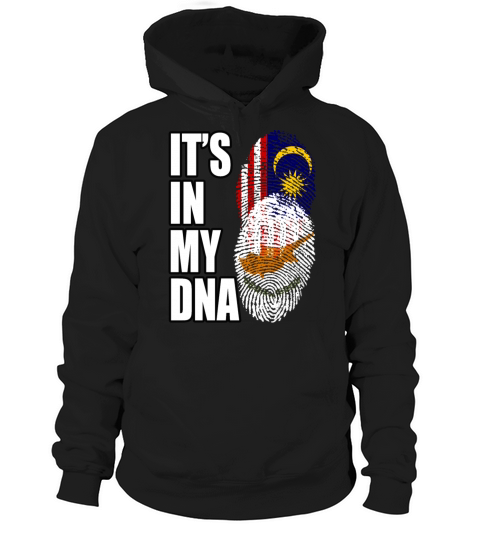 Malaysian And Cypriot Mix Heritage DNA Flag Hoodie Unisex